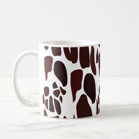 Giraffe Skin Pattern コーヒーマグカップ (左)