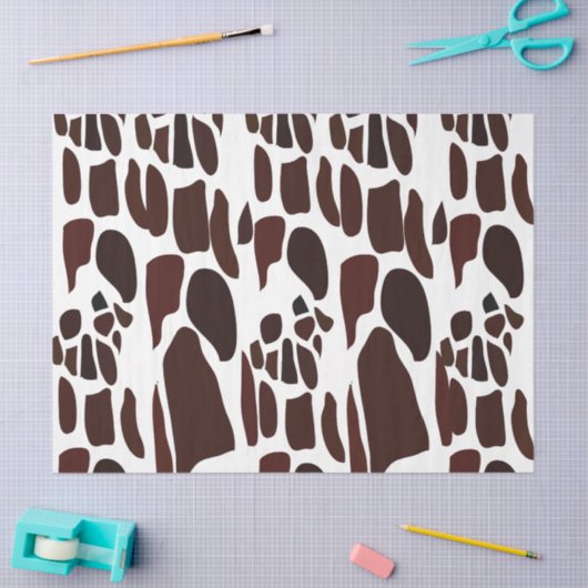Giraffe Skin Pattern 薄葉紙 (クラフト)