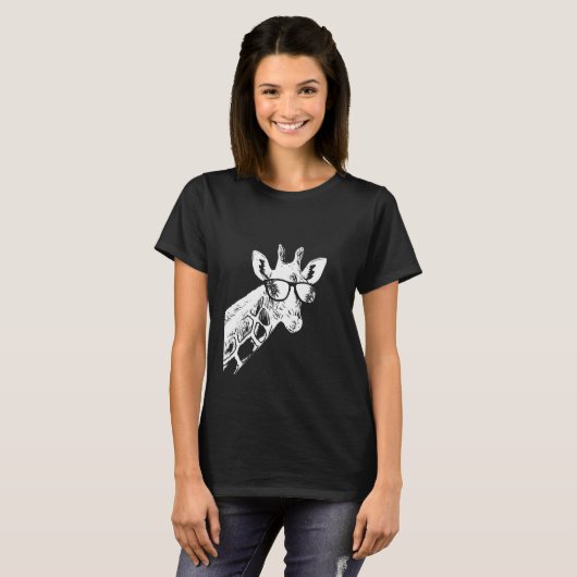Giraffe sunglasses giraffe love vacation animal fa tシャツ (正面フル)
