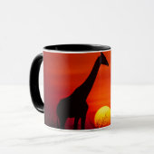 Giraffe Sunset Mug マグカップ (正面左)