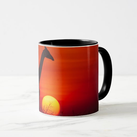 Giraffe Sunset Mug マグカップ (正面右)