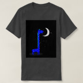 Giraffe talking to the Moon Fantasy Sweet dreams K Tシャツ (デザイン正面)