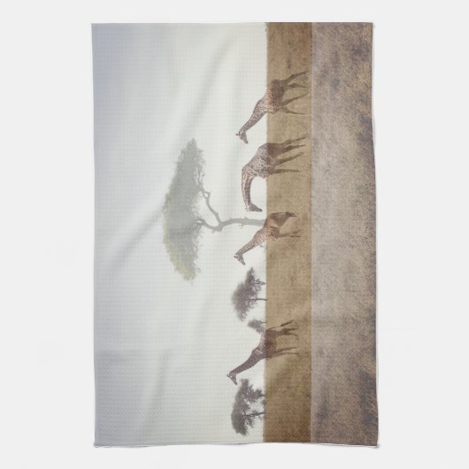 Giraffe Tea Towel キッチンタオル (縦)