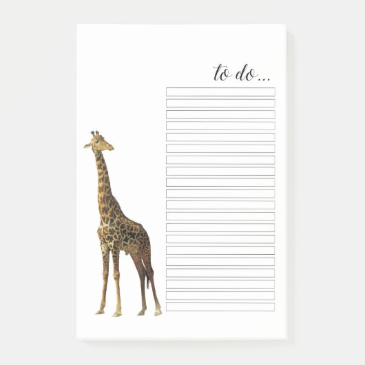 Giraffe To Do List Post-It® Notes ポストイット (正面)