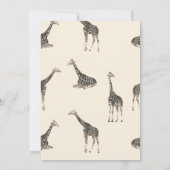 Giraffe Tropical Greenery Animal Birthday Party  招待状 (裏面)