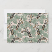 Giraffe Tropical Leaf Personalized Stationery  ノートカード (裏面)
