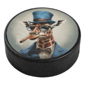 Giraffe wearing a top hat smoking a cigar アイスホッケーパック (3/4)