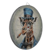 Giraffe wearing a top hat smoking a cigar ダーツボード (正面左)