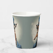 Giraffe wearing a top hat smoking a cigar 紙コップ (左)