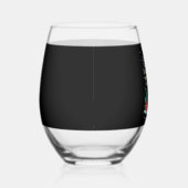 Giraffe Wearing Santa Hat Matching Christmas Pajam ステムなしワイングラス (右)