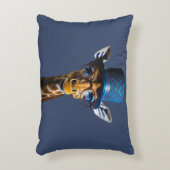 Giraffe wearing top hat and glasses アクセントクッション (正面(垂直))