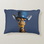 Giraffe wearing top hat and glasses アクセントクッション (裏面)
