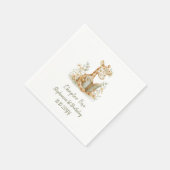 Giraffe with Book Chapter One 1st Birthday Party  スタンダードカクテルナプキン (角)