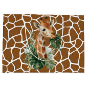 Giraffe With Palms ラージペーパーバッグ (裏面)