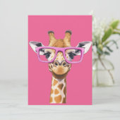 Giraffe with Pink Glasses 招待状 (スタンド正面)