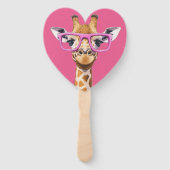 Giraffe with Pink Glasses Favors ハンドファン (裏面)
