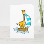 Giraffe with Sailing boat カード (正面)