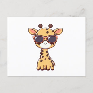 Giraffe with sunglasses ポストカード