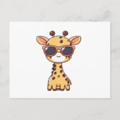 Giraffe with sunglasses ポストカード (正面)