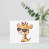 Giraffe with sunglasses ポストカード (スタンド正面)