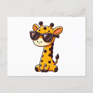 Giraffe with sunglasses ポストカード