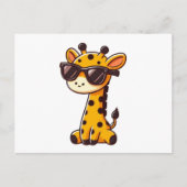 Giraffe with sunglasses ポストカード (正面)