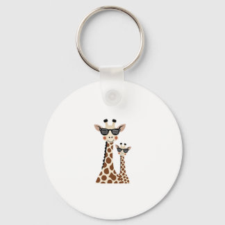 Giraffe with Sunglasses Jungle Safari Animal Giraf キーホルダー