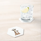 Giraffe with Sunglasses Jungle Safari Animal Giraf ペーパーコースター (インサイチュ)