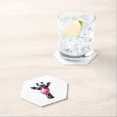 Giraffe Women Giraffe Face with Sunglasses Wild An ペーパーコースター (インサイチュ)