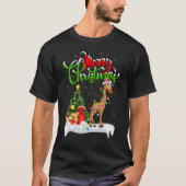 Giraffe   Xmas Decorations Santa Giraffe Christmas Tシャツ (正面)
