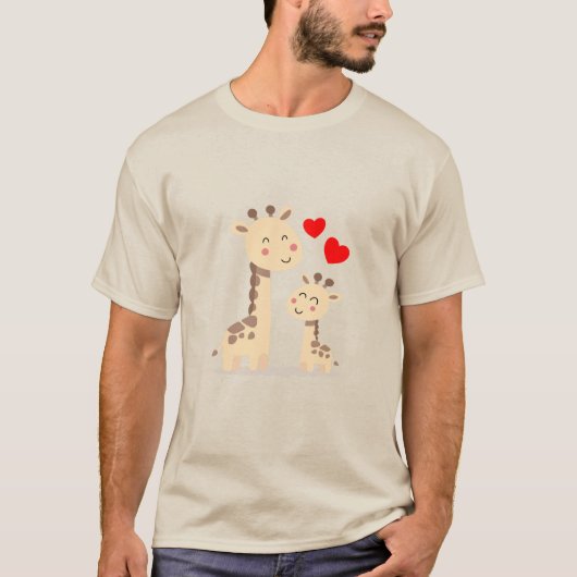 Giraffenfamilie Tシャツ (正面)