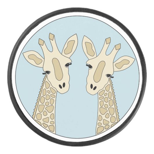 Giraffenpaar blau アイスホッケーパック (正面)