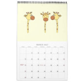 Giraffesカレンダー2013.かわいい漫画。 カレンダー (3月 2027)