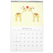 Giraffesカレンダー2013.かわいい漫画。 カレンダー (2月 2027)