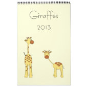 Giraffesカレンダー2013.かわいい漫画。 カレンダー (カバー)