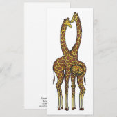 Giraffes – 妊娠中のキリン 案内状 (正面/裏面)