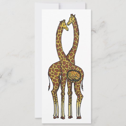 Giraffes – 妊娠中のキリン 案内状 (正面)