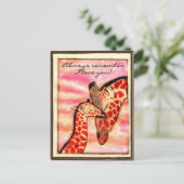 Giraffes - "常に私はあなたを愛していることを覚えている!" ポストカード (スタンド正面)