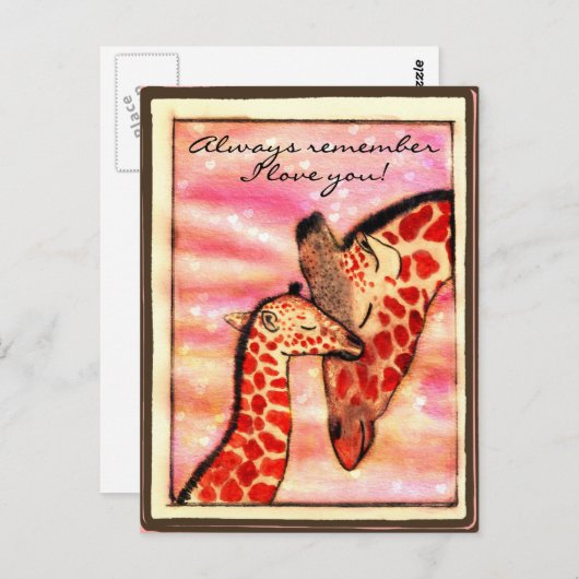 Giraffes - "常に私はあなたを愛していることを覚えている！" ポストカード (正面/裏面)