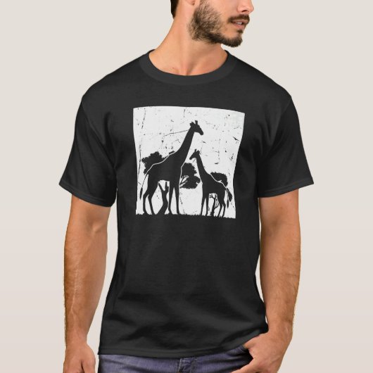 Giraffes African Giraffe Zoo Animal Giraffe   Tシャツ (正面)
