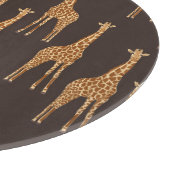 Giraffes Dark:抽象芸術ヴィンテージシームレス。 カッティングボード (角)