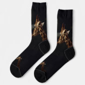 Giraffes Love In The Moonlight, Crew Socks ソックス (左)