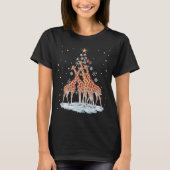 Giraffes Xmas Tree Giraffe Christmas Tree Merry Ch Tシャツ (正面)