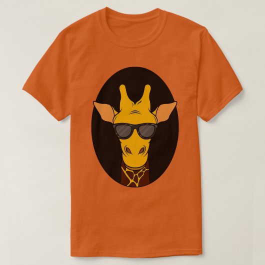 Girafffe with Sunglasses Tシャツ (デザイン正面)