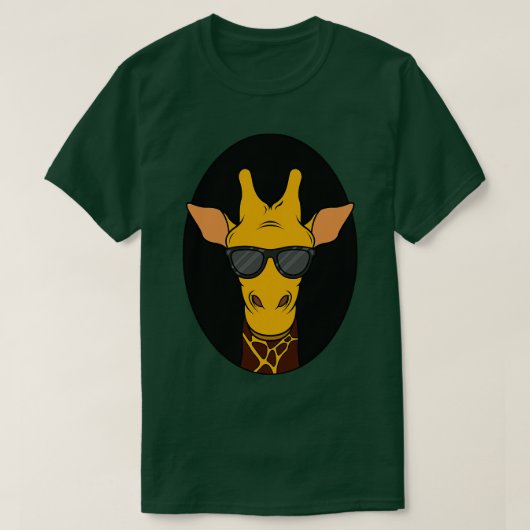 Girafffe with Sunglasses Tシャツ (デザイン正面)