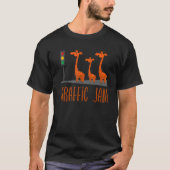 Giraffic Jam   Cute Giraffes Traffic Safari   Pun Tシャツ (正面)