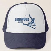 Girdwood Alaska Skier キャップ (正面)