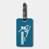 Girdwood Alaska Skier ラゲッジタグ (裏面縦)