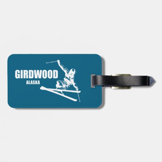Girdwood Alaska Skier ラゲッジタグ (裏面横)