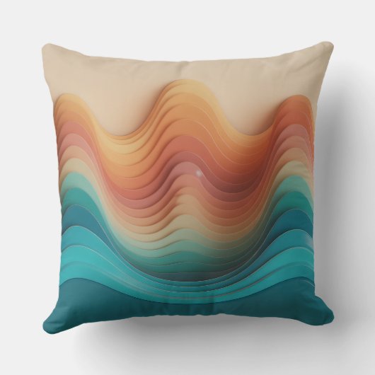 Giri Wave Relief 3D Batik Motif クッション (裏面)